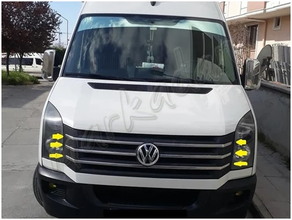 WOC Chrome VW Crafter Krom Ön Panjur 2012-2017 6 Parça Paslanmaz Çelik ürün görseli