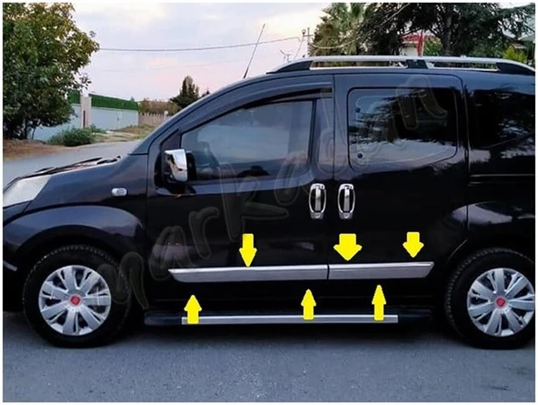 Fiat Fiorino Krom Yan Kapı Çıtası 2008 Sonrası 4 Parça Paslanmaz Çelik - Resim 4