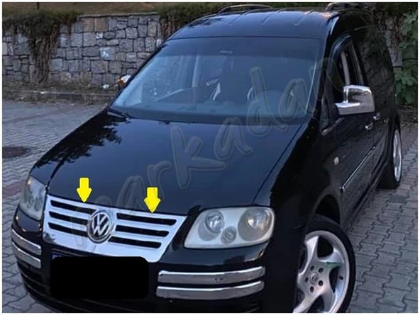 Markadan VW Caddy Krom Ön Panjur Formlu 2004-2010 Paslanmaz Çelik - Resim 2