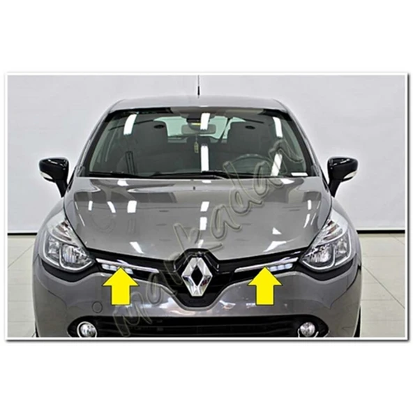 DB Chrome Renault Clio 4 Ön Panjur Nikelajı 2012-2017 2 Parça P.Çelik ürün görseli