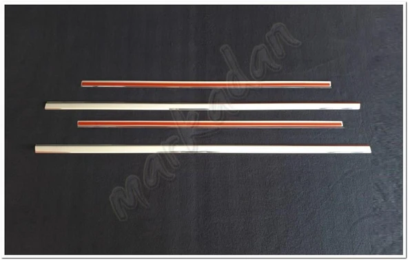 Markadan Opel Astra J Sedan Krom Cam Çıtası 2010-2020 4 Parça Paslanmaz Çelik - Resim 2