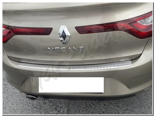 DB Chrome Renault Megane 4 Sedan Arka Tampon Üstü Nikelaj 2016 Sonrası P.Çelik - Resim 4