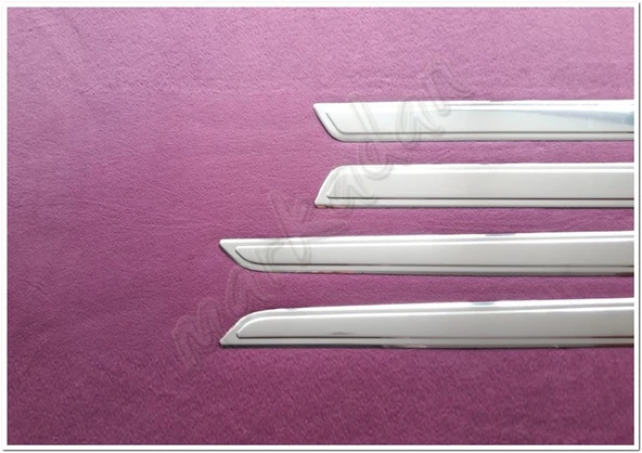 WOC Chrome Peugeot Partner Tepee Krom Yan Kapı Çıtası 2008-2018 4 Parça Paslanmaz Çelik - Resim 4