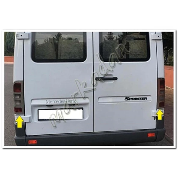 DB Chrome Mercedes Sprinter Stop Çerçeve Nikelajı 1998-2006 2 Parça P.Çelik - Resim 2