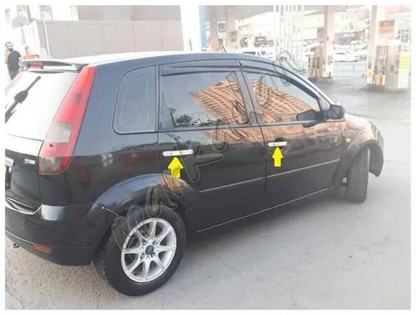 DB Chrome Ford Fiesta Kapı Kolu Nikelajı 2002-2008 4 Kapı P.Çelik - Resim 3