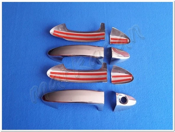 Ford Tourneo Courier Krom Kapı Kolu 2014-2023 4 Kapı Paslanmaz Çelik - Resim 2