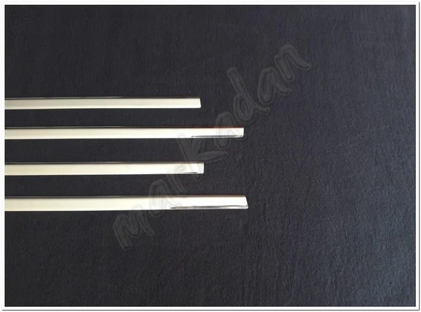 Markadan Opel Astra J Sedan Krom Cam Çıtası 2010-2020 4 Parça Paslanmaz Çelik - Resim 3