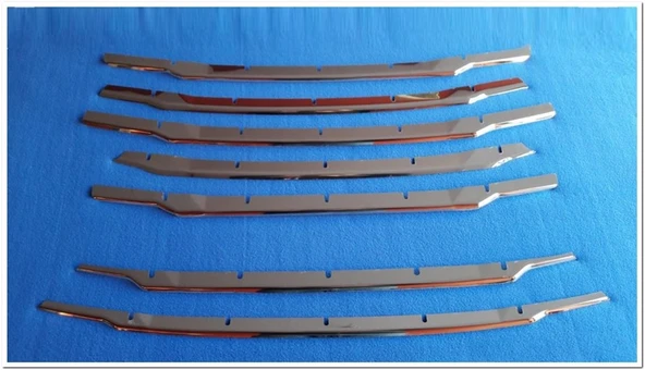 Ford Tourneo Courier Krom Ön Panjur 2018-2023 Set 7 Parça Paslanmaz Çelik - Resim 2