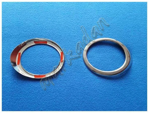 Fiat Doblo Krom Sis Farı Çerçevesi 2006-2012 2 Parça Paslanmaz Çelik - Resim 2