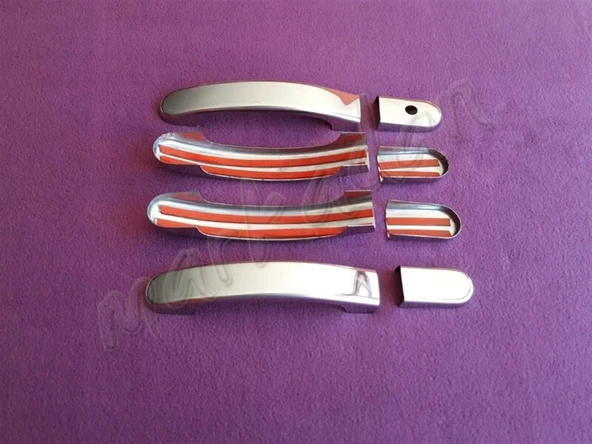 WOC Chrome Ford Fusion Krom Kapı Kolu 2002-2012 4 Kapı Paslanmaz Çelik - Resim 2