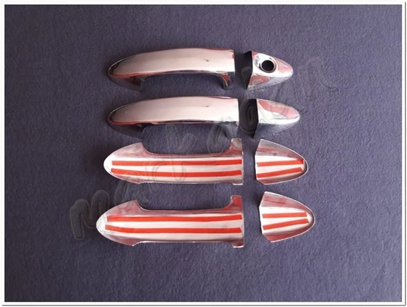 Markadan Ford Tourneo Courier Krom Kapı Kolu 2014-2023 4 Kapı Paslanmaz Çelik - Resim 2