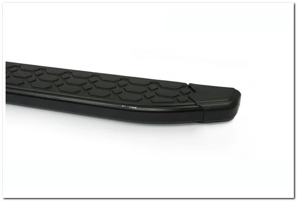 Omsa Line Ford Connect 2002-2014 Kısa Şasi Blackline Mat Siyah Alüminyum Alınlı Yan Basamak - Resim 3