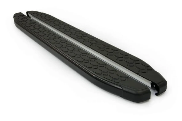 Omsa Line VW T5 Caravelle 2003-2014 Kısa Şasi Blackline Mat Siyah Alüminyum Alınlı Yan Basamak ürün görseli