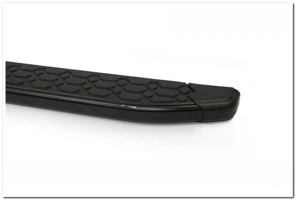 Omsa Line Fiat Doblo 2000-2009 Blackline Mat Siyah Alüminyum Alınlı Yan Basamak - Resim 3