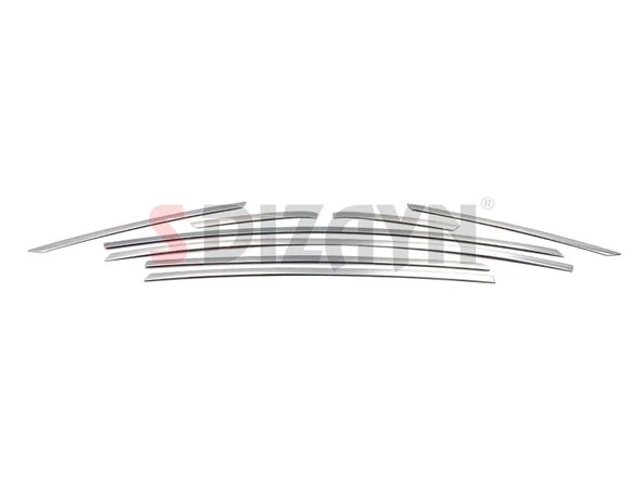 S-Dizayn Ford Fiesta Krom Cam Üst Çıtası 8 Parça 2009-2017 - Resim 2