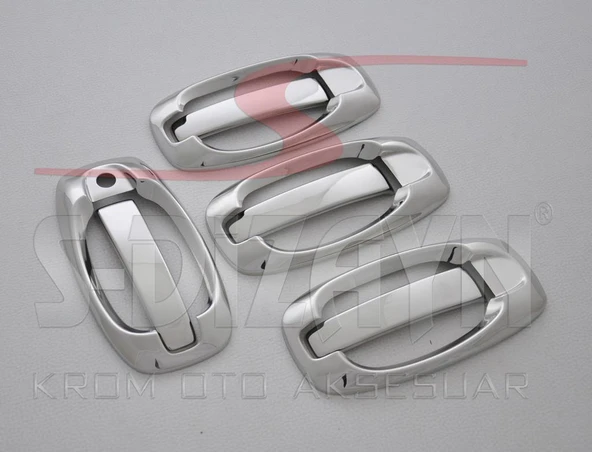 S-Dizayn Citroen Nemo Krom Kapı Kolu 4 Kapı 8 Prç 2008-2017 (Set) - Resim 2