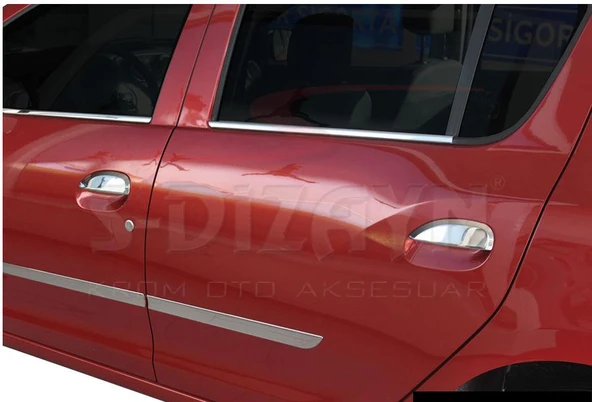 S-Dizayn Dacia Sandero 2 Krom Cam Çıtası 4 Prç 2013-2020 - Resim 2