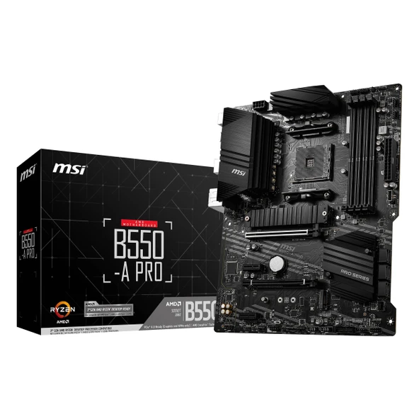MSI B550-A Pro DDR4 (4400MHz)OC M.2 HDMI/DP/USB-C PCIe 4.0 AM4 ATX Anakart ürün görseli 1