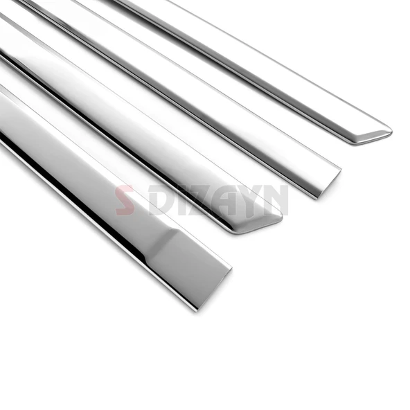 S-Dizayn Ford Fiesta Krom Yan Kapı Çıtası 4 Prç 2002-2006 - Resim 4