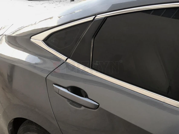 S-Dizayn Honda Civic Krom Cam Çıtası 8 Prç 2016-2021 - Resim 2