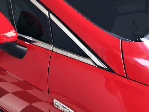 S-Dizayn Opel Astra K HB Krom Cam Üst Çıta 8 Prç. 2015-2022 - Resim 5