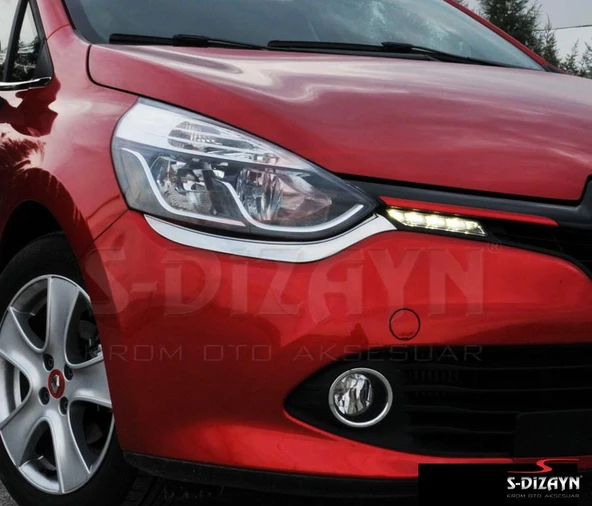 S-Dizayn Renault Clio 4 HB Krom Far Alt Çıtası 2012-2016 - Resim 4