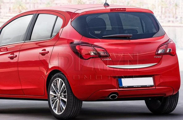 S-Dizayn Opel Corsa E Krom Bagaj Alt Çıtası 2015-2019 - Resim 5
