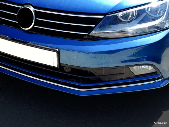 S-Dizayn VW Jetta Krom Ön Tampon Çıta 3 Prç. 2014-2019 - Resim 4
