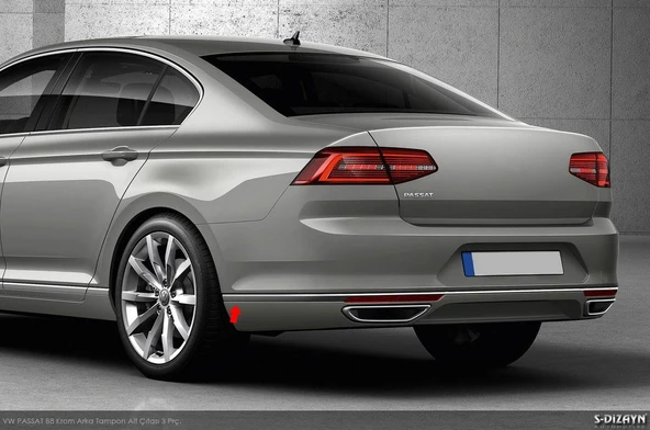 S-Dizayn VW Passat B8 Krom Aksesuar Çıta Seti A+Kalite - Resim 7