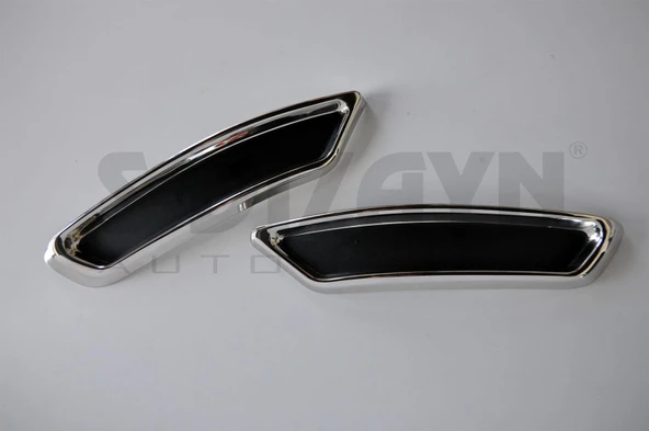 S-Dizayn VW Passat B8 Krom Egzoz Görünümü Difüzör R Line Still 2 Parça 2015-2019 - Resim 11