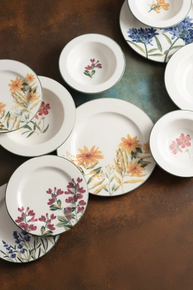 Tabak Evi Porselen New Flower Garden Yemek Takımı 6 Kişilik 24 Parça BNS24YKPRS1104 - 5