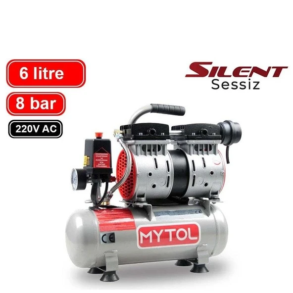 Mytol EWS06 Sessiz Yağsız Hava Kompresörü 6 Lt. - 2