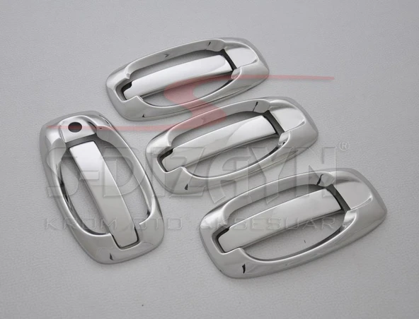 S-Dizayn Opel Combo D Krom Kapı Kolu 4 Kapı 8 Prç 2011-2018 (Çerçeveli-Set) - Resim 2