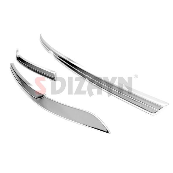 S-Dizayn VW Tiguan Krom Far Üst Çıtası 3 Prç. 2016-2020 - Resim 3