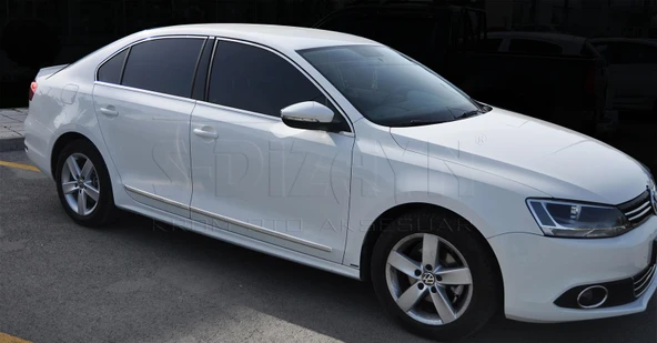 S-Dizayn VW Jetta Krom Cam Çerçeve Seti 12 Prç. 2011-2019 A+ Kalite - Resim 5