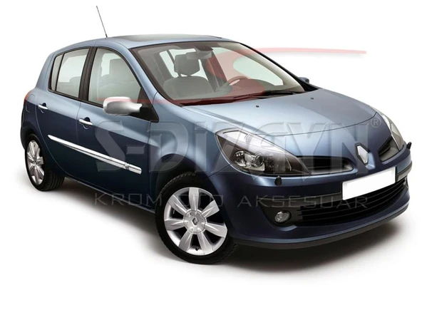 S-Dizayn Renault Clio 3 HB Krom Yan Kapı Çıtası 6 Prç 2006-2012 - Resim 3