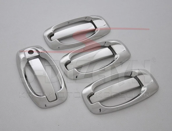 S-Dizayn Peugeot Bipper Krom Kapı Kolu 4 Kapı 8 Prç (Set) 2007-2017 - Resim 2