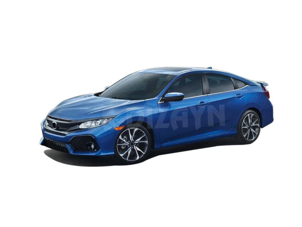 S-Dizayn Honda Civic Krom Cam Çıtası 8 Prç 2016-2021 - Resim 7