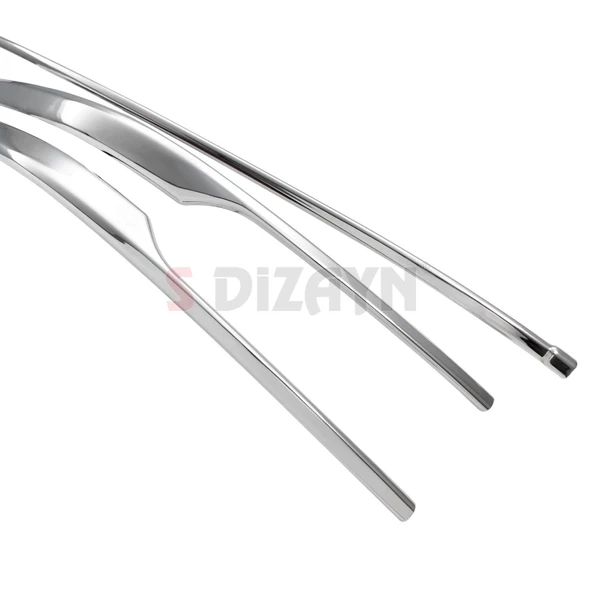 S-Dizayn VW Passat B8 Krom Arka Tampon Alt Çıtası 3 Parça 2015-2019 - Resim 4