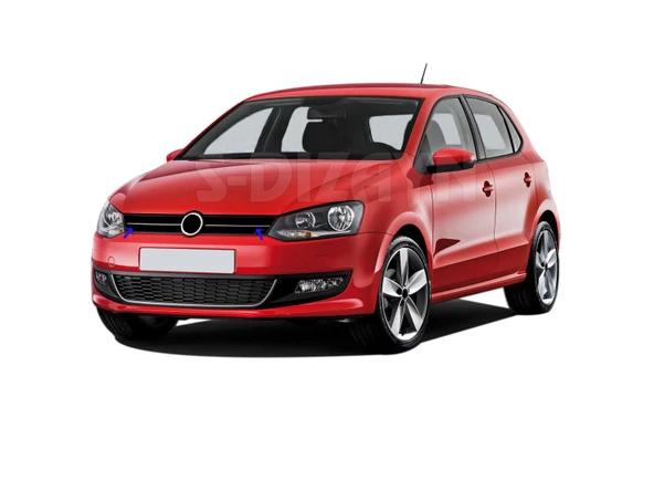 S-Dizayn VW Polo 6R Krom Ön Panjur 2 Parça 2009-2014 ürün görseli