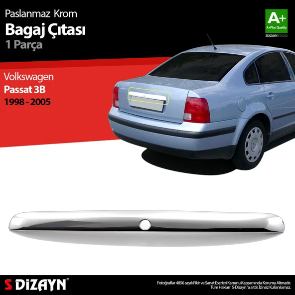 S-Dizayn VW Passat 3B Krom Bagaj Çıtası 1998-2005 ürün görseli