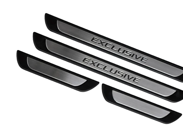 S-Dizayn Honda City Krom Kapı Eşik Koruması Exclusive Line 2006-2019 4 Parça - Resim 4