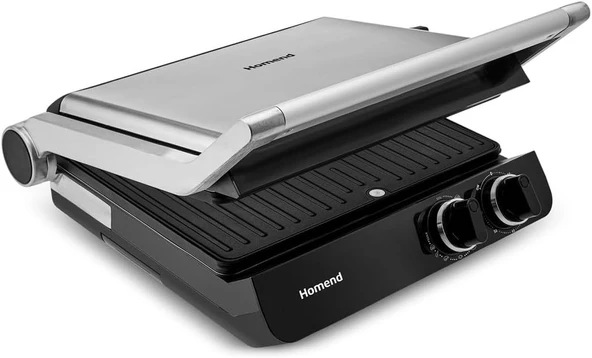 Homend Grilliant 1342H 3 in 1 Inox Gövde Çift Taraflı XL Döküm Plaka Tost ve Izgara Makinesi ürün görseli