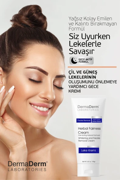 Dermaderm 2 Adet Spf 50+ Güneş Koruma Vitaminli Yüz ve Vücut Güneş Kremi 2 x 100ml ve 1 Adet Bitkisel Gece Leke Kremi 100 ml - 6