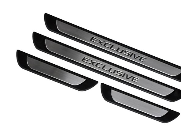 S-Dizayn Fiat Albea Makyajlı Krom Kapı Eşik Koruması Exclusive Line 2005-2012 4 Parça - Resim 4