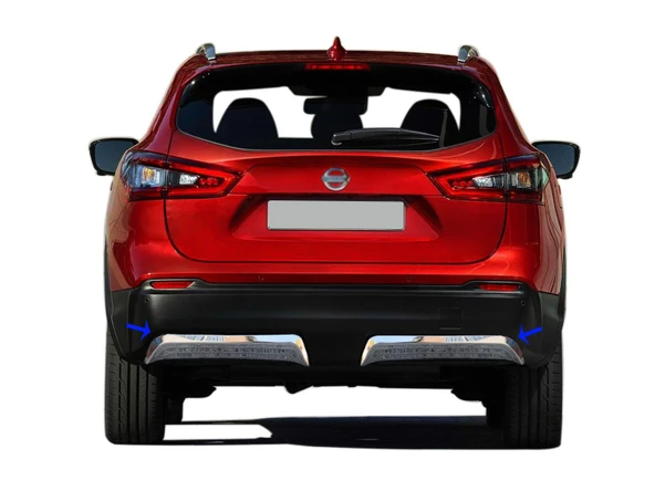 S-Dizayn Nissan Qashqai Krom Arka Difüzör 2 Prç. 2017-2021 ürün görseli
