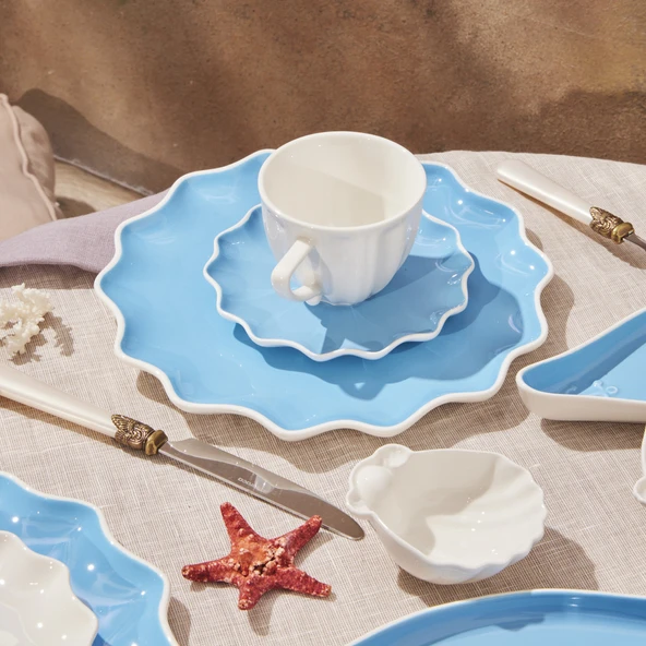 Karaca Forever Bone Marino 28 Parça 6 Kişilik Kahvaltı Takımı - Resim 5