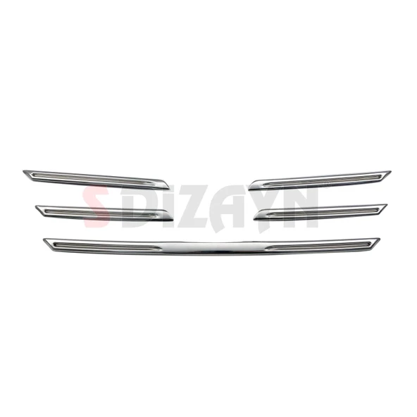 S-Dizayn Renault Megane 4 Krom Ön Panjur 5 Prç. 2016-2020 A+ Kalite - Resim 2