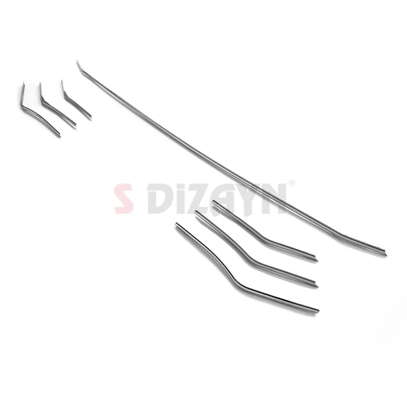 S-Dizayn Renault Megane 4 Krom Ön Tampon Çıtası 7 Prç. 2016 Üzeri - Resim 3