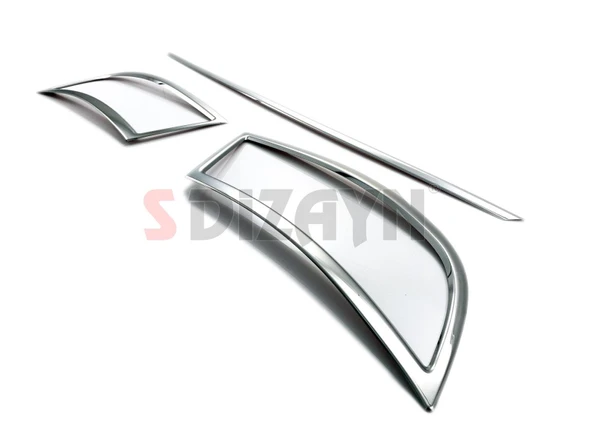 S-Dizayn Skoda Superb Krom Egzoz Çıkışı 3 Parça Set 2020-2023 - Resim 2